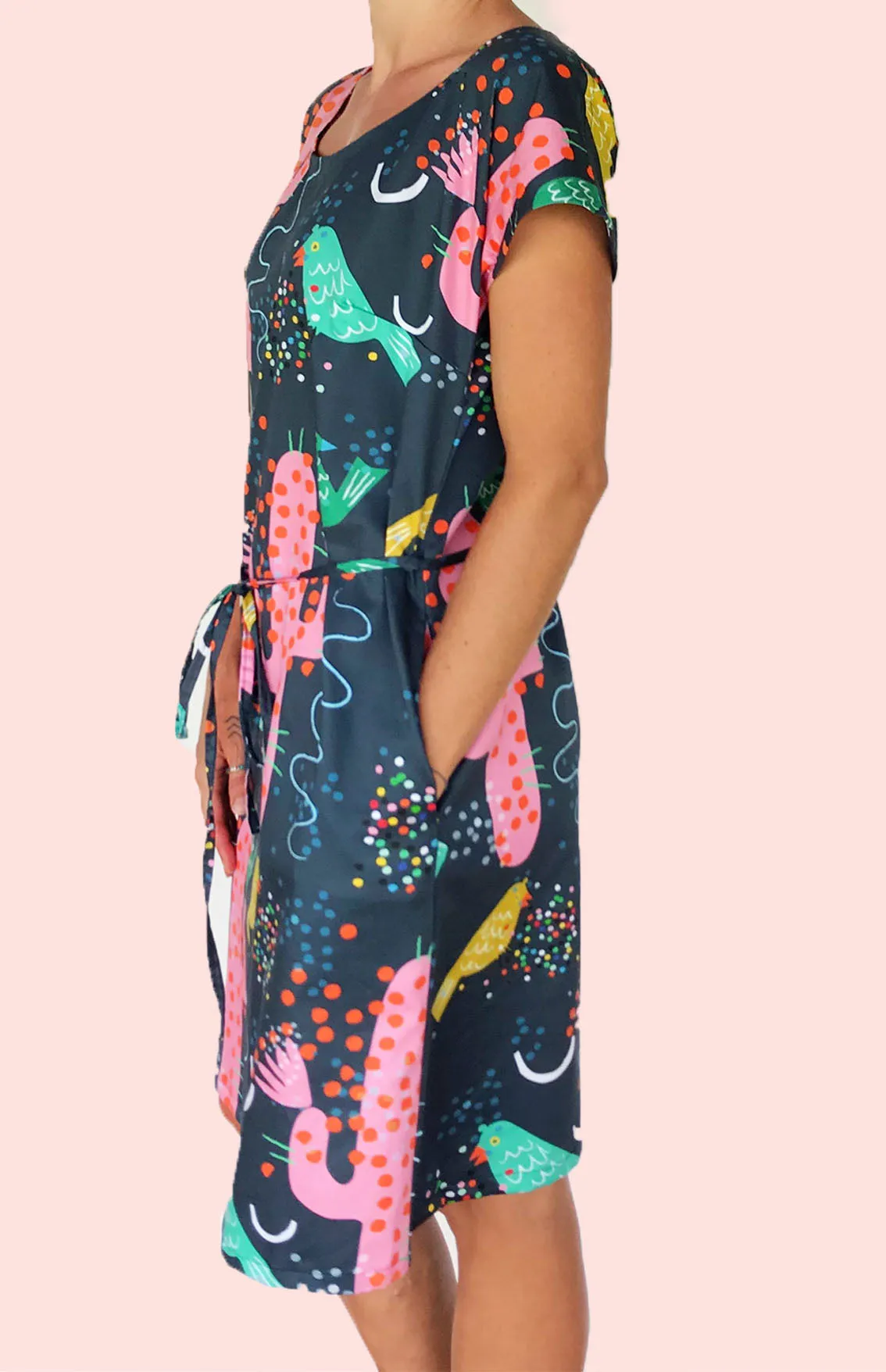 Prickly Feathers 100% organic cotton dress