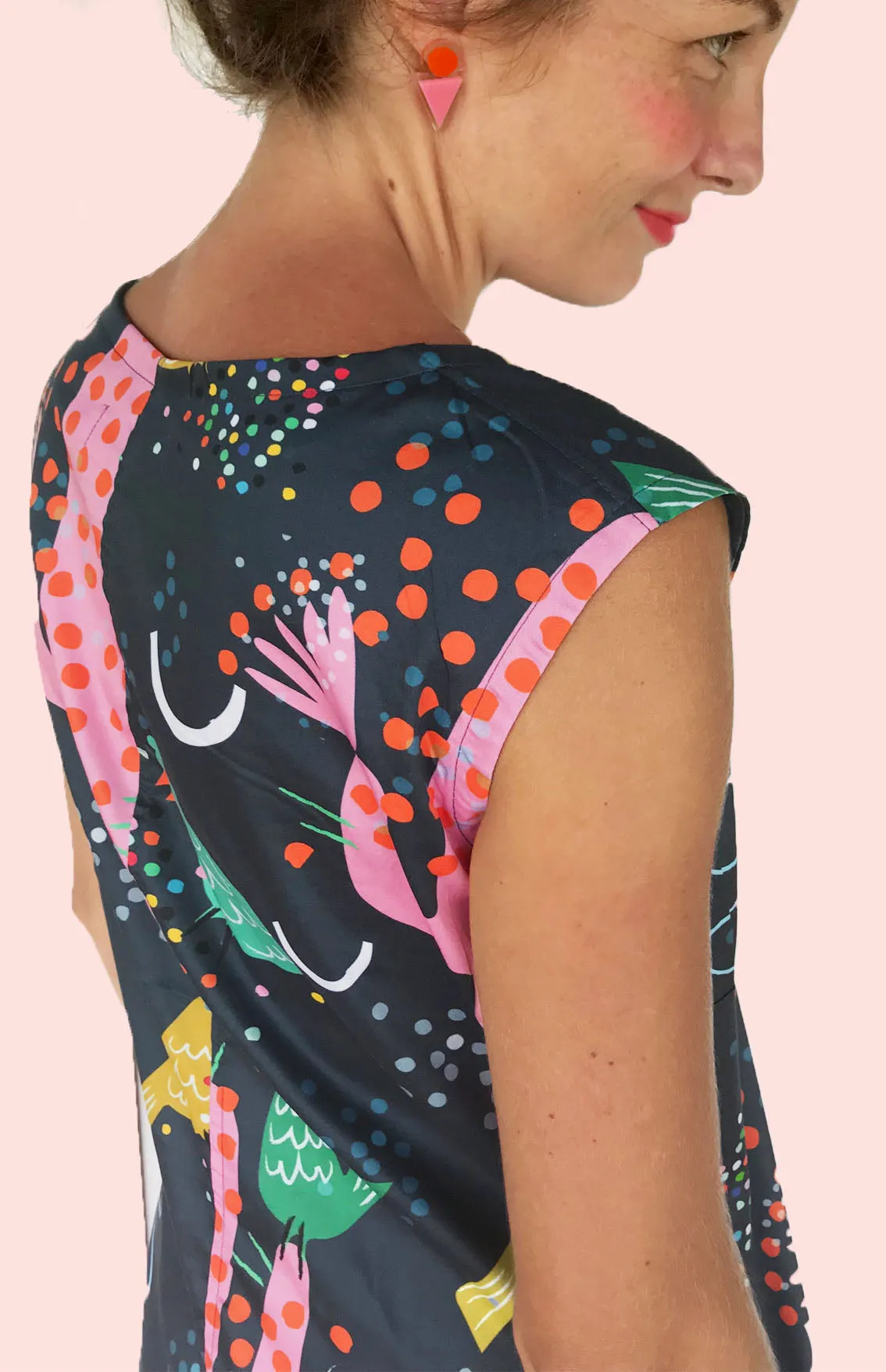 Prickly Feathers 100% organic cotton dress