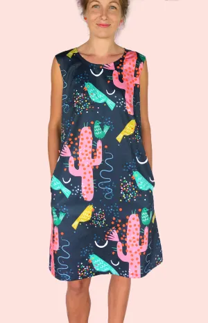 Prickly Feathers 100% organic cotton dress