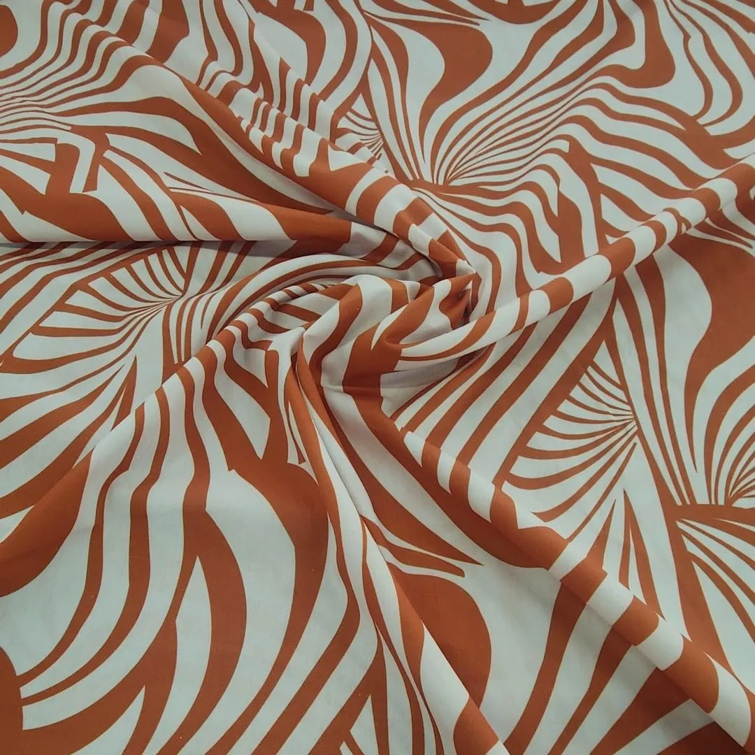 Printed Cotton Fabric Orange 150cm