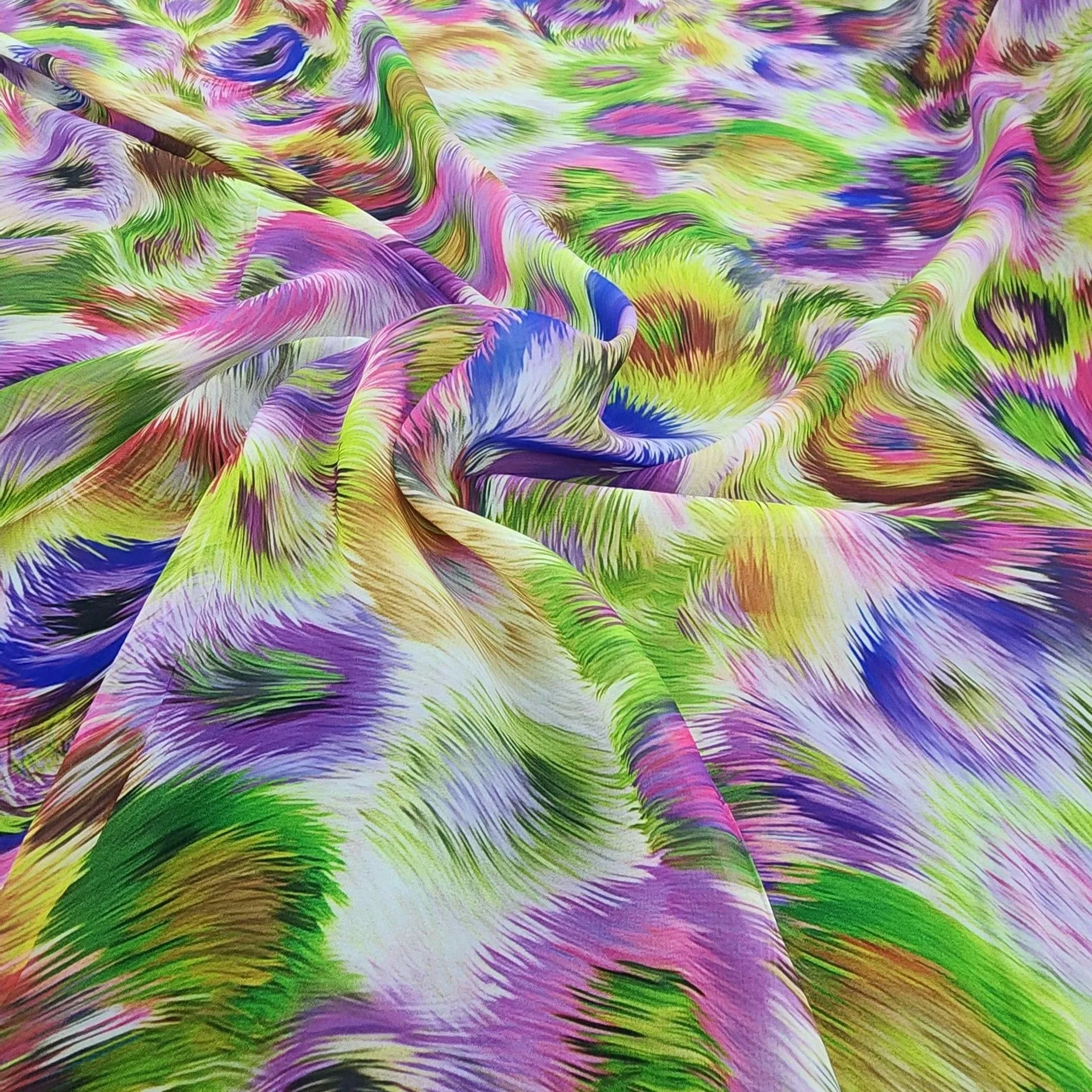 Printed Peach Chiffon Fabric 150cm