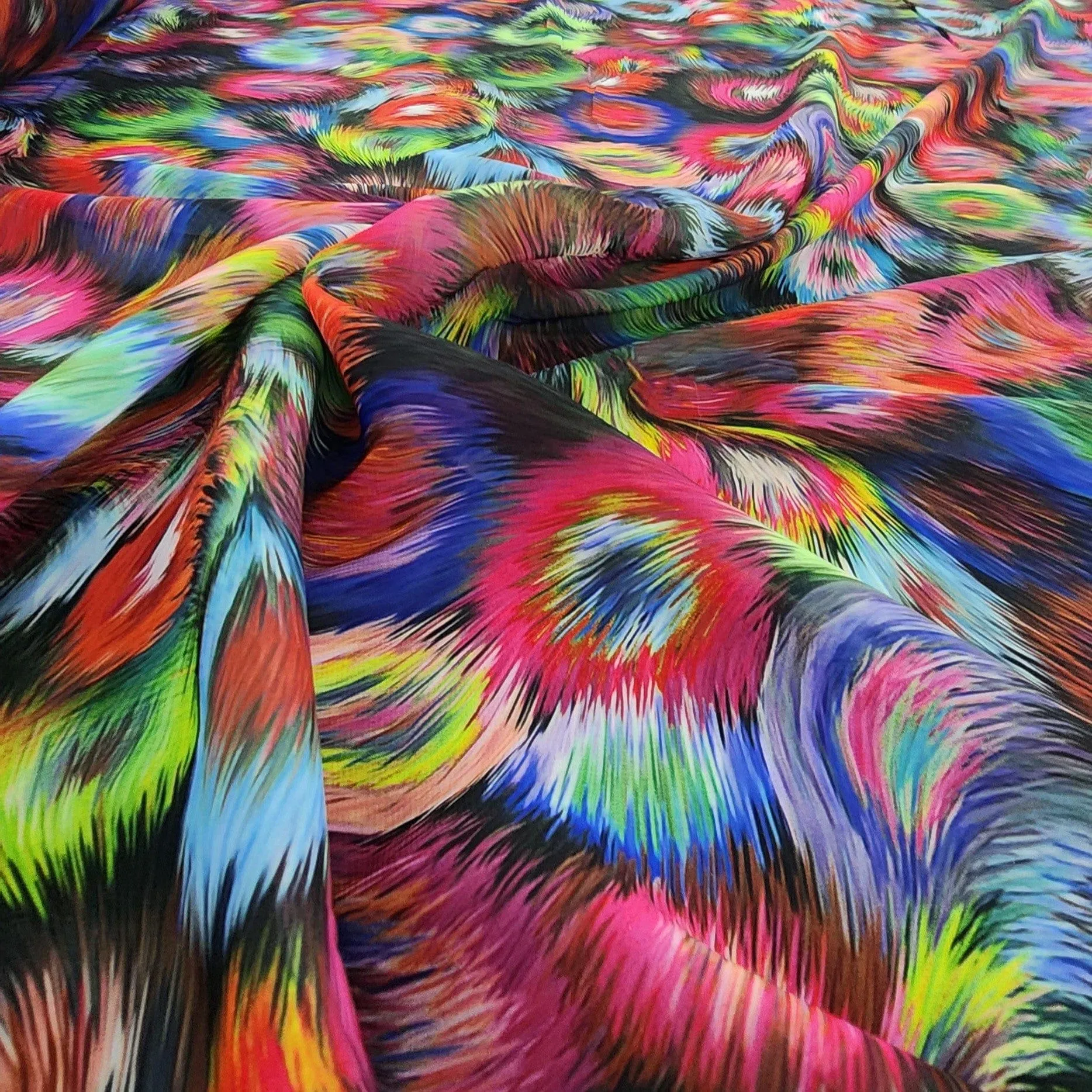 Printed Peach Chiffon Fabric 150cm