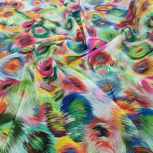 Printed Peach Chiffon Fabric 150cm