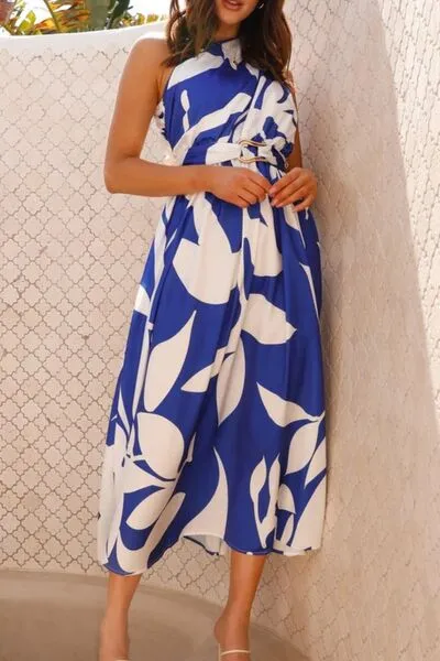 Printed Single Shoulder Dress