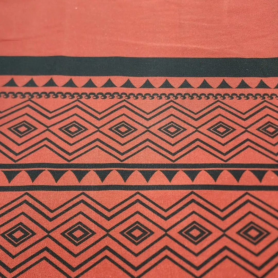 Printed Xhosa Fabric 150 cm Orange