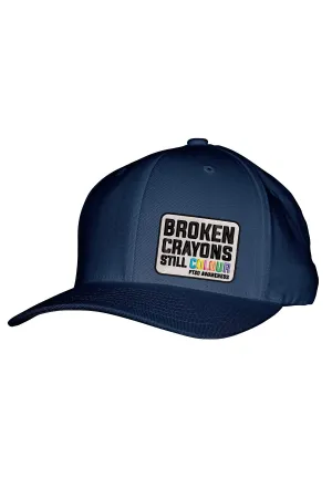 PTSD BROKEN CRAYONS STITCH-STYLE™️ FABRIC BACK SNAPBACK