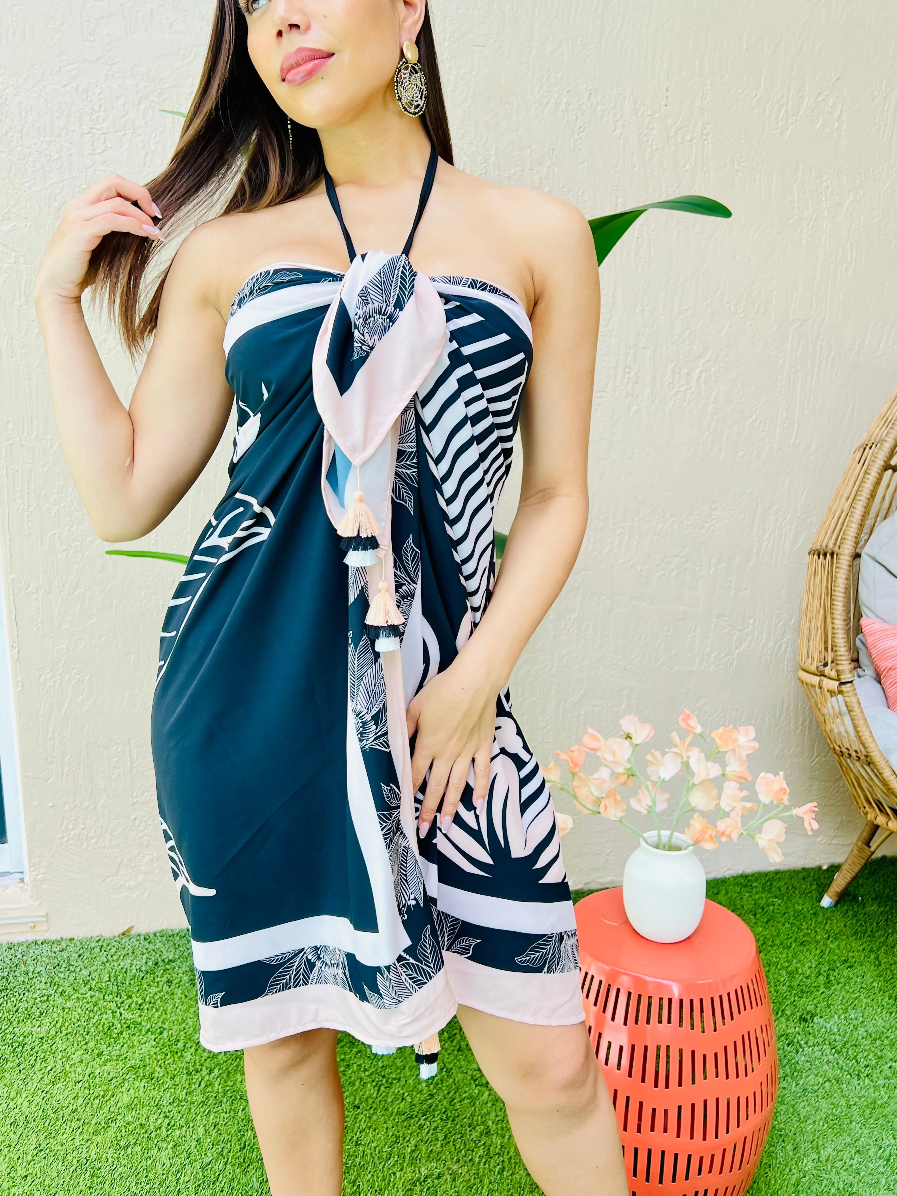 "Lau De La" Printed Two pieces Bikini Set