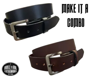 "The Scranton" 1 1/2" Leather Dress Belt