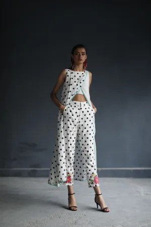 Raji Ramniq I Love To Dot I Cotton Silk Ensemble I Blabk and White 110