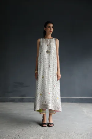 Raji Ramniq I Love To Dot I Cotton Silk Ensemble I Black and White 115