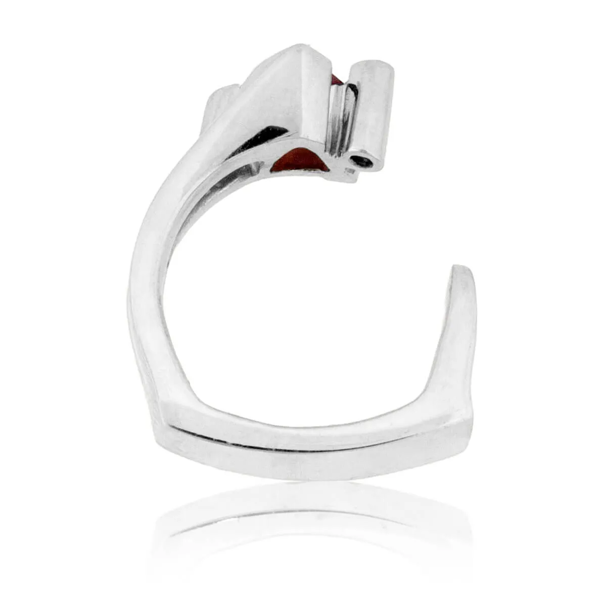 Raspberry Garnet Trillion Ring