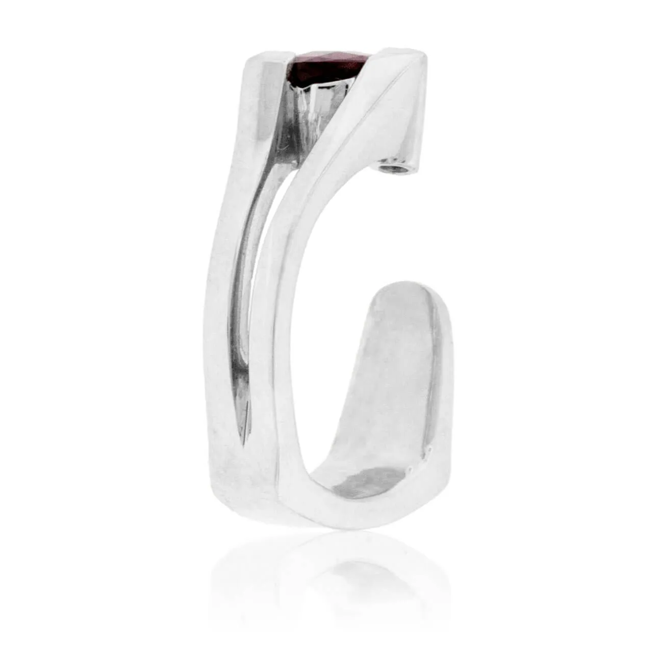 Raspberry Garnet Trillion Ring