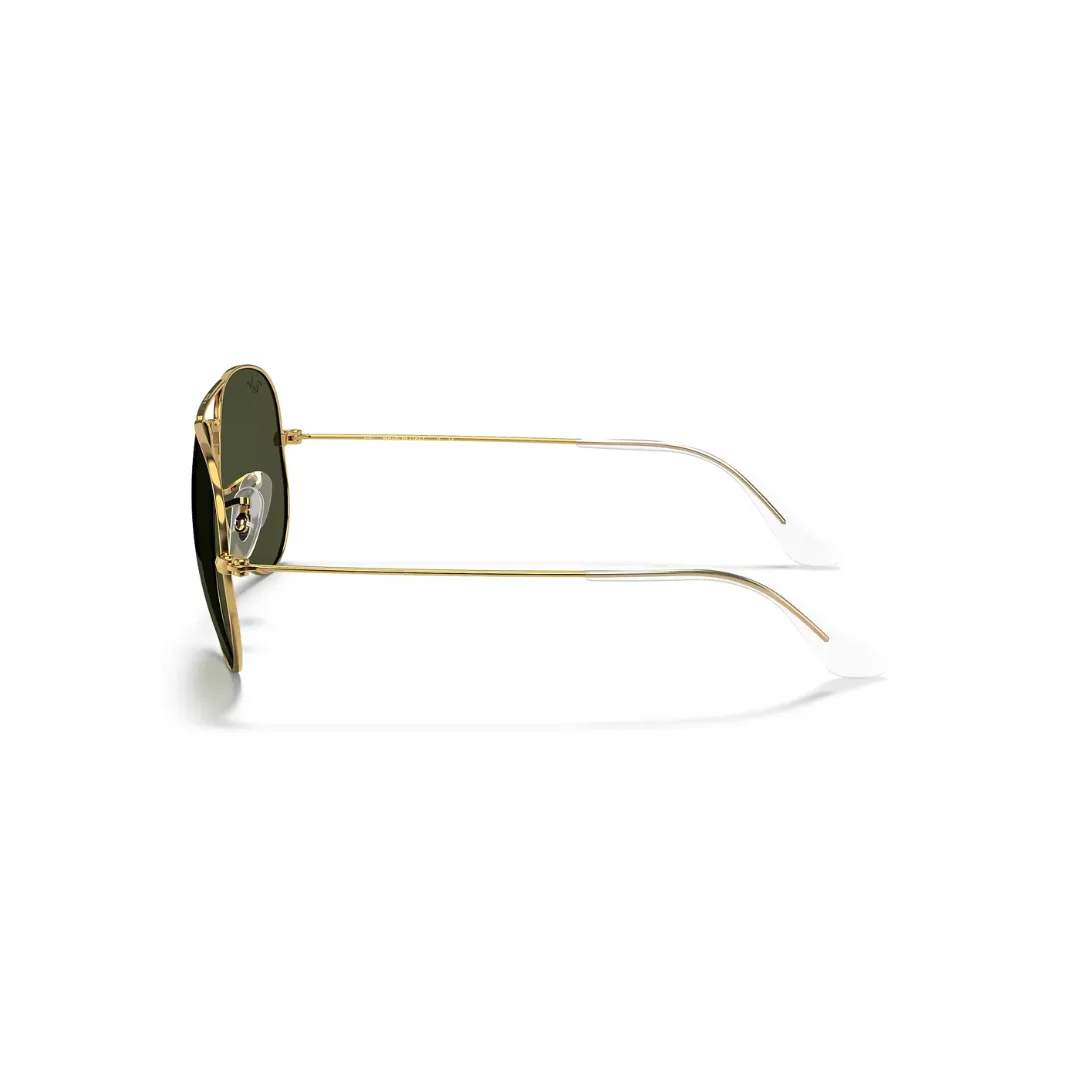 Ray Ban Aviator Classic Large - Metal Arista, Green Polarized