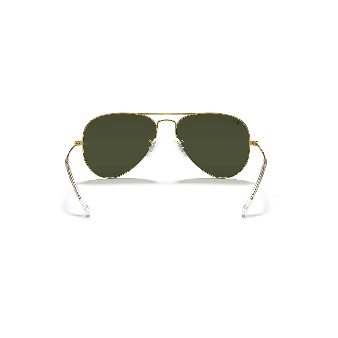 Ray Ban Aviator Classic Large - Metal Arista, Green Polarized
