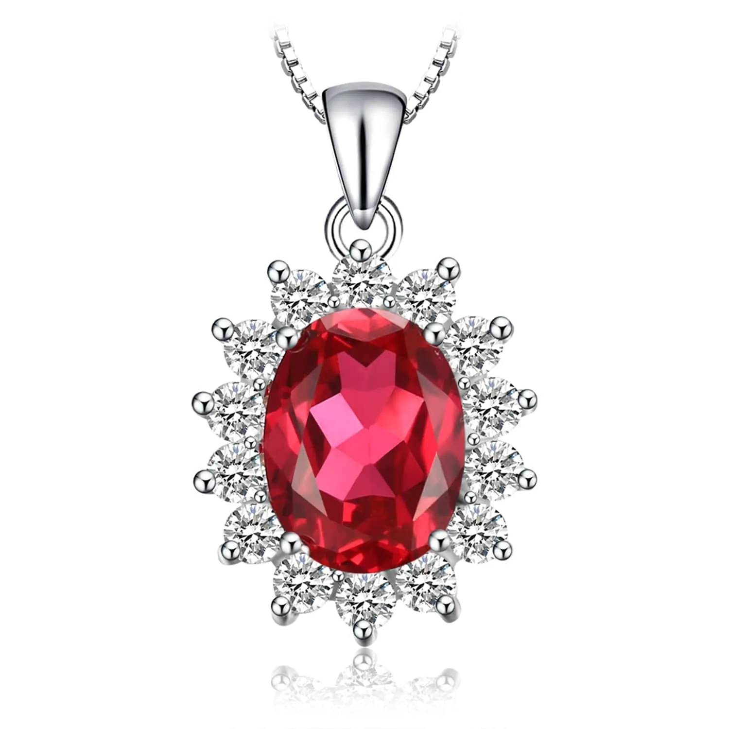 Real Garnet Royal Pendant Necklace