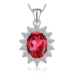 Real Garnet Royal Pendant Necklace