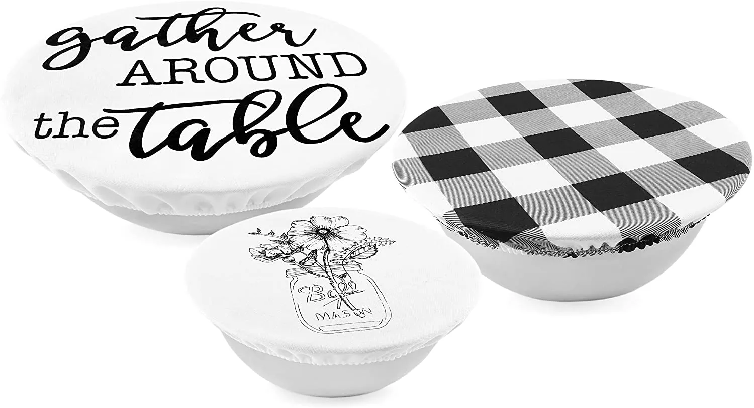 Reusable Fabric Bowl Covers (Set of 3)