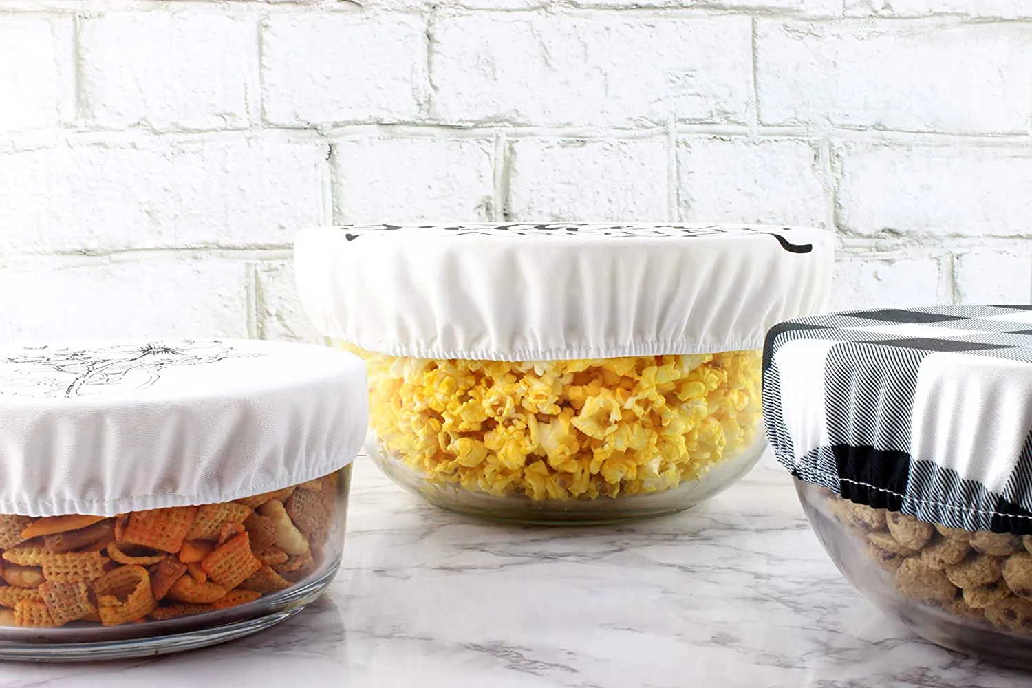Reusable Fabric Bowl Covers (Set of 3)