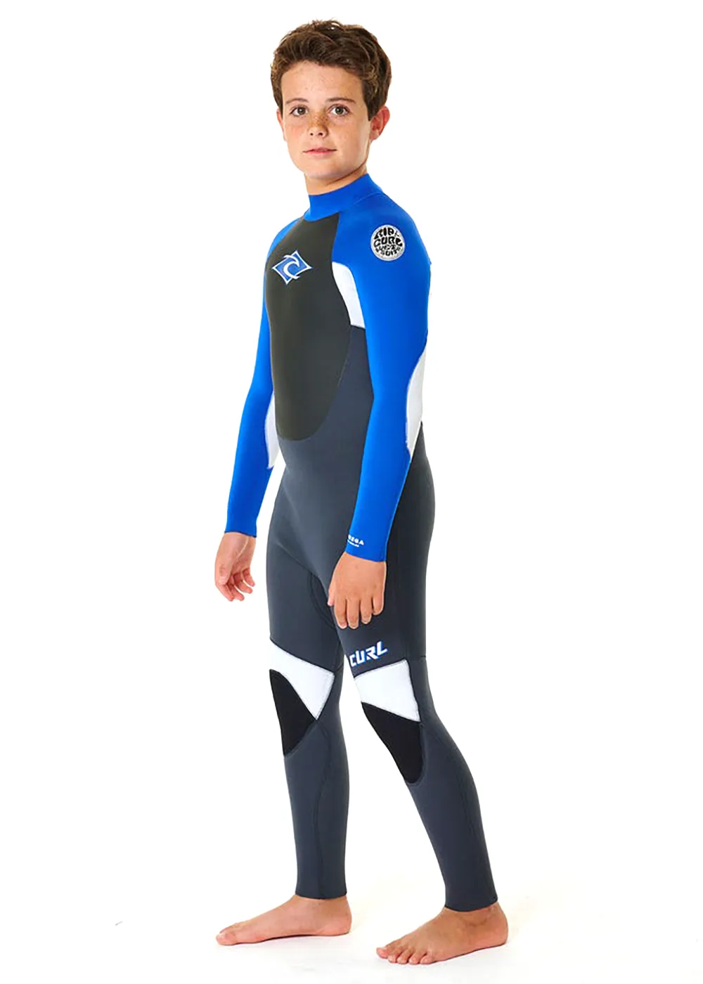 Rip Curl Boys Omega 3/2mm E-Stitch Back Zip Steamer Wetsuit