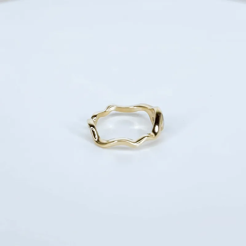 Ripple Ring with Opal