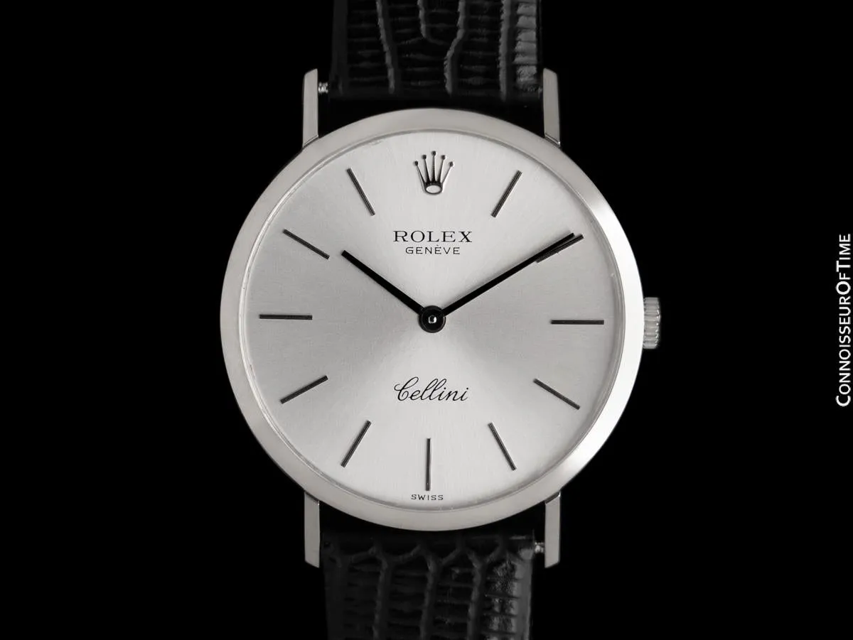 Rolex Cellini Mens 18K Gold Ref. 4112 Handwound Dress Watch - 18K White Gold