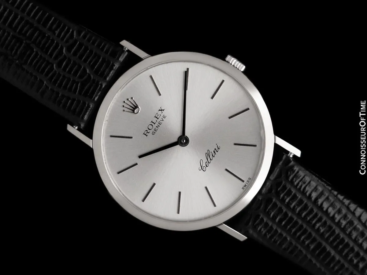 Rolex Cellini Mens 18K Gold Ref. 4112 Handwound Dress Watch - 18K White Gold