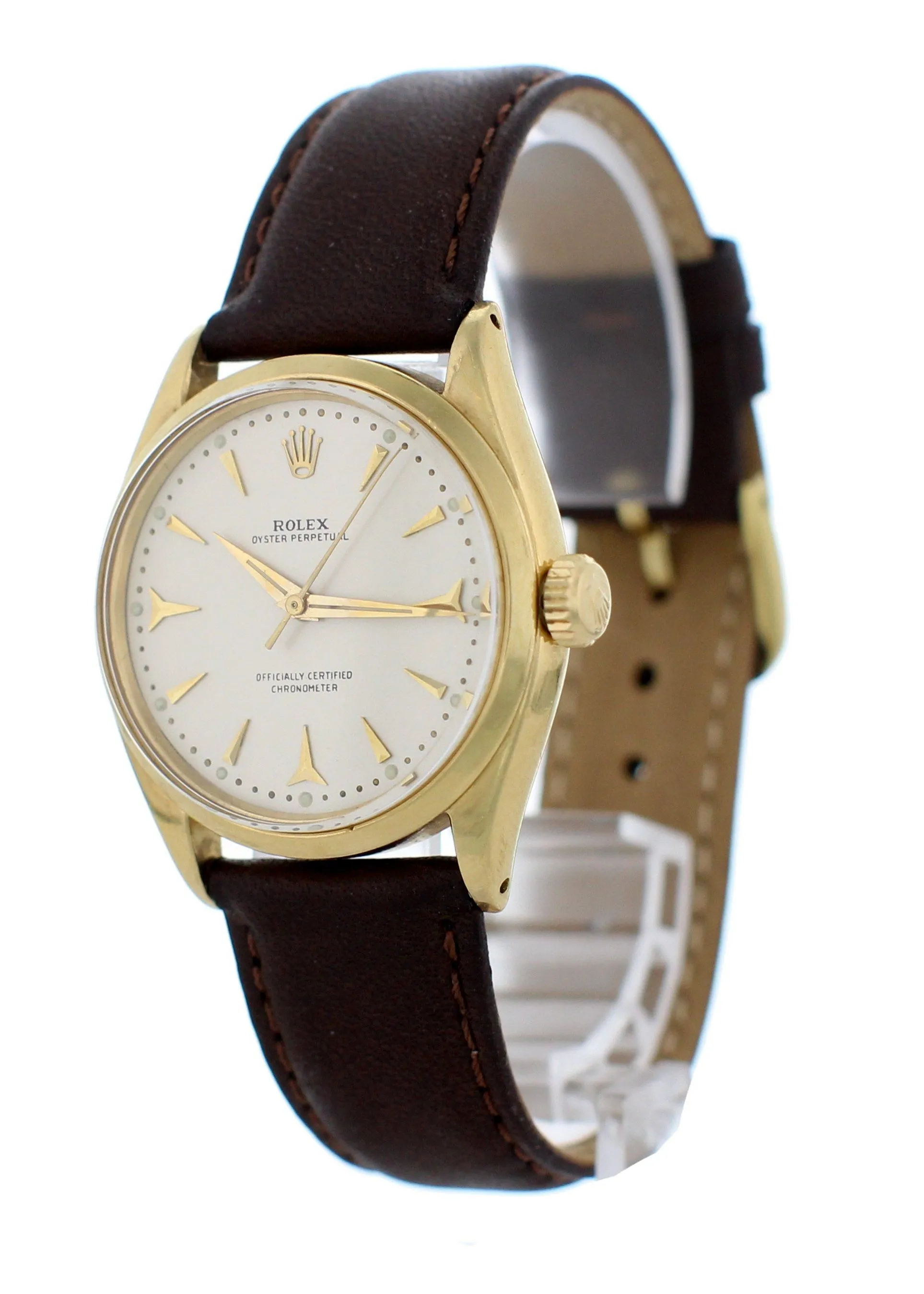 Rolex Oyster Perpetual 6564 18k Yellow Gold Watch