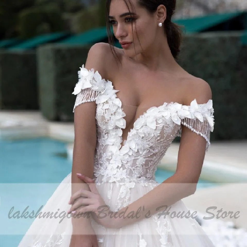 Roycebridal Princess Bridal Gown Vintage Lace Wedding Dresses Off the Shoulder
