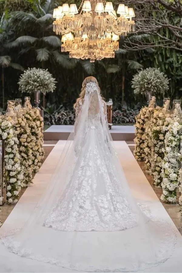 Roycebridal Tulle Lace A-line Wedding Dresses With Court Train, Wedding Gowns, MW918