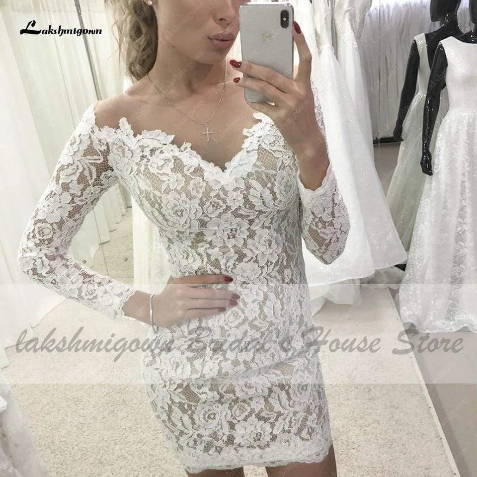 Roycebridal Vintage 2 Pieces Wedding Dress Lace Bodice Backless