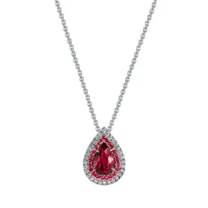 Ruby and Diamond Duet Pendant