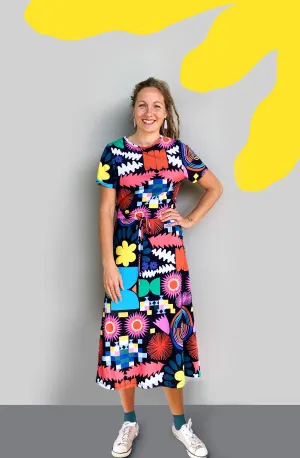 SAMPLE Pot Plant Bomb 100% organic jersey draw string dress