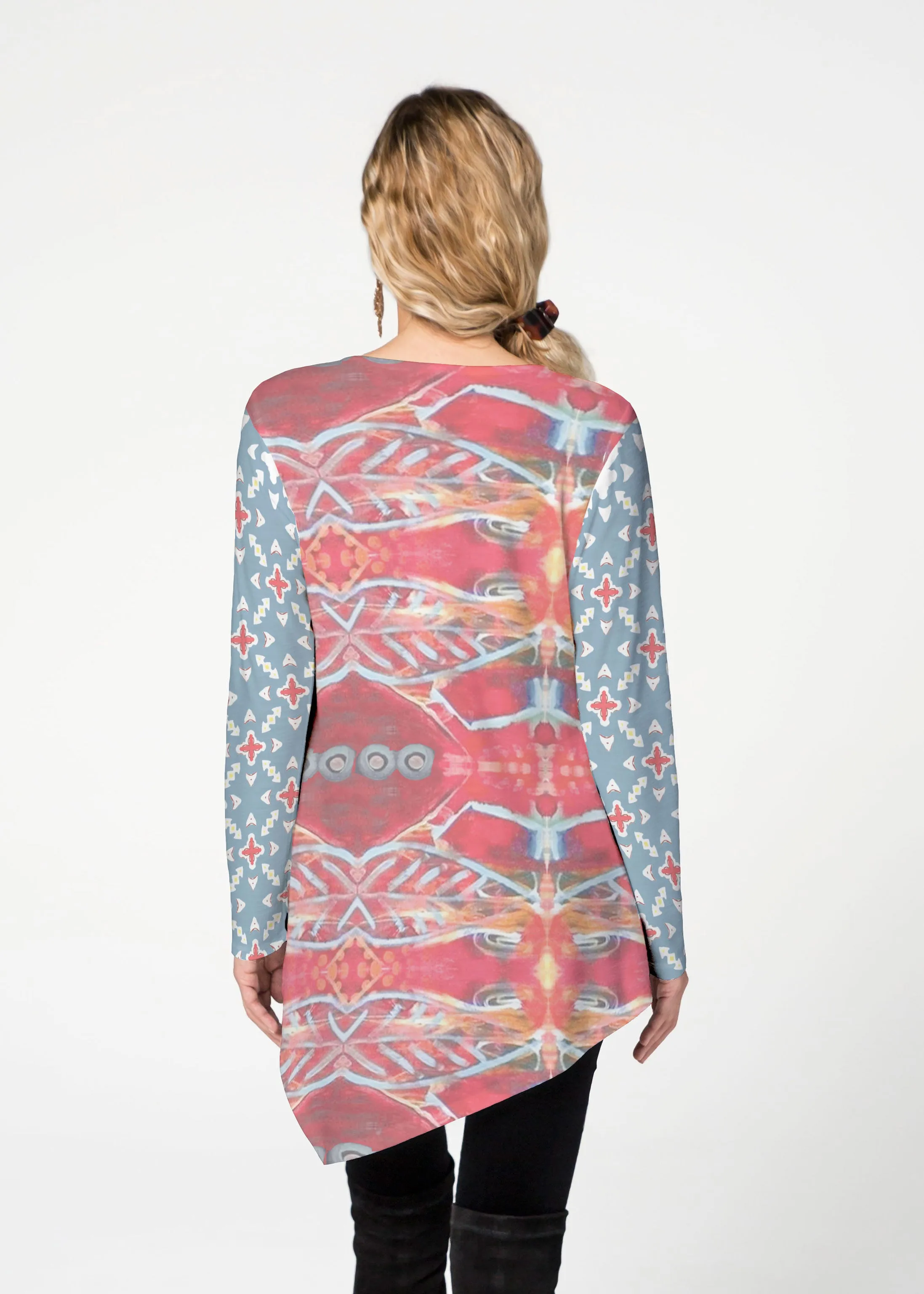Sedona Sunset (2816) ~ Asymmetrical French Terry Tunic