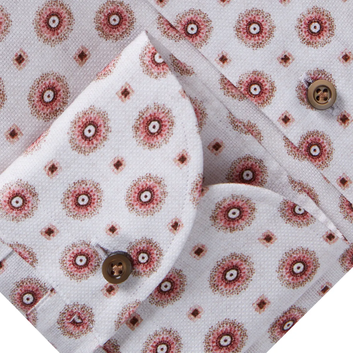 SF17439 Textured Printed Medallion Sport Shirt