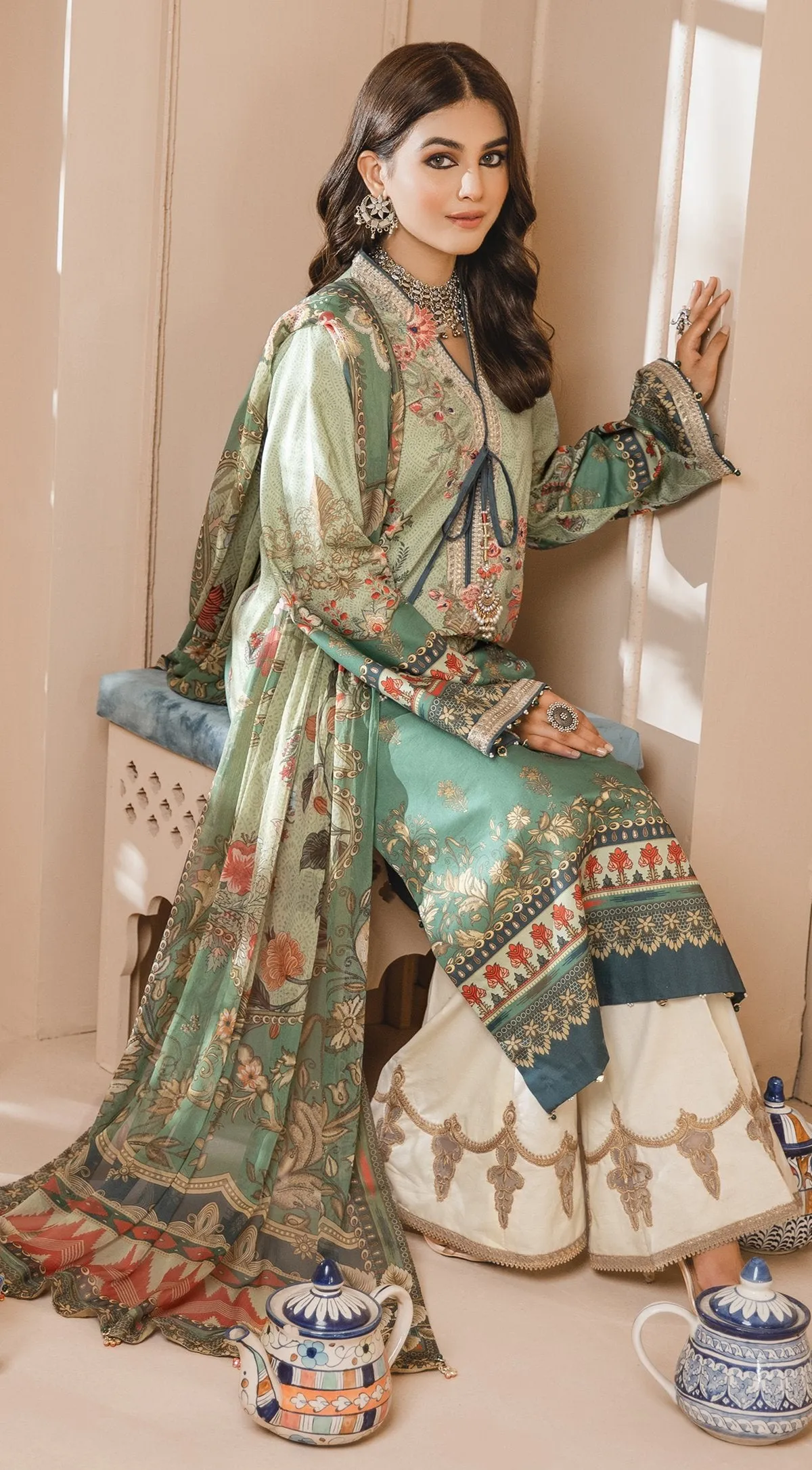 SHAHNAZ | Anaya Noor Bano Cambric Collection '21 | Unstitched Embroidered Cambric Suits