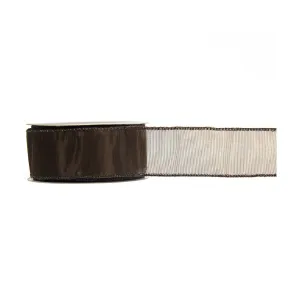 Sheer Ribbon Chocolate Brown