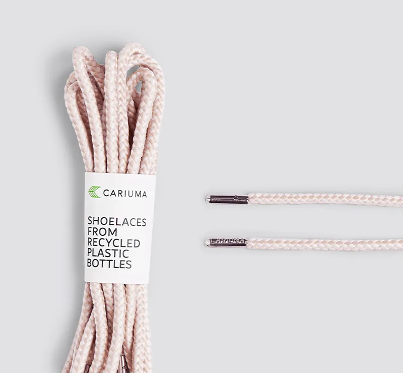 Shoe Lace Classic Sand and Blush with Gun Metal Tip