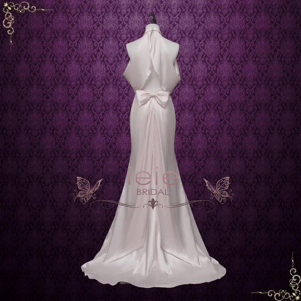 Silky Satin Retro Hollywood Style Wedding Dress | BRIAR