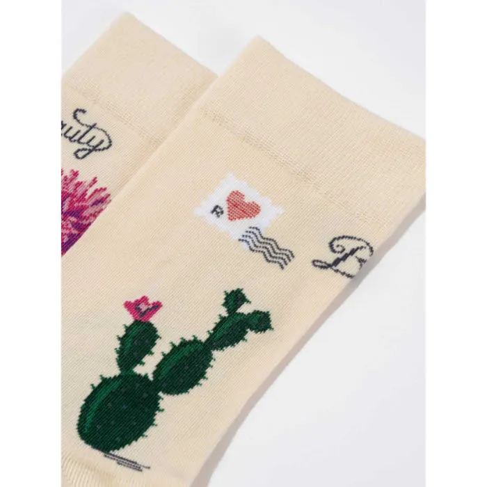 Socken Frauen «DAHLIA» Ivoire von Royalties