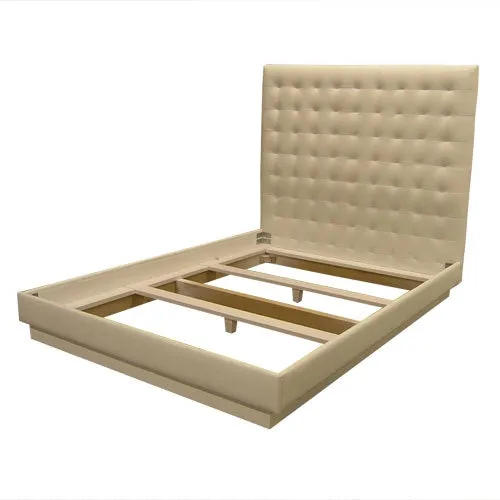 Square Tufted Bed - Queen - Choice of Fabric