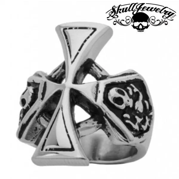'St. George' Cross with Skeletons Ring (218)