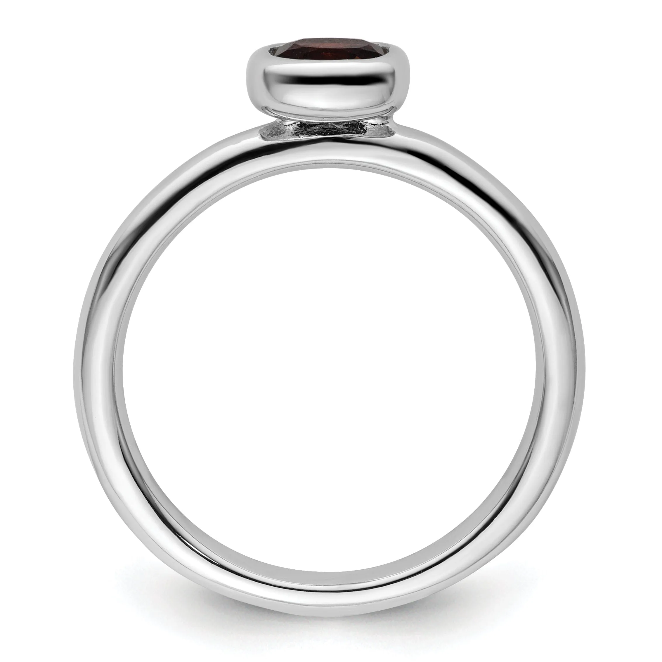 Sterling Silver Stackable Expressions Garnet Ring