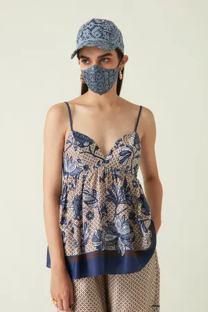 Summer Cap Cotton Satin Melati Printed-Java E2-Fashion Edit-JV-CAP-05-Payal Pratap