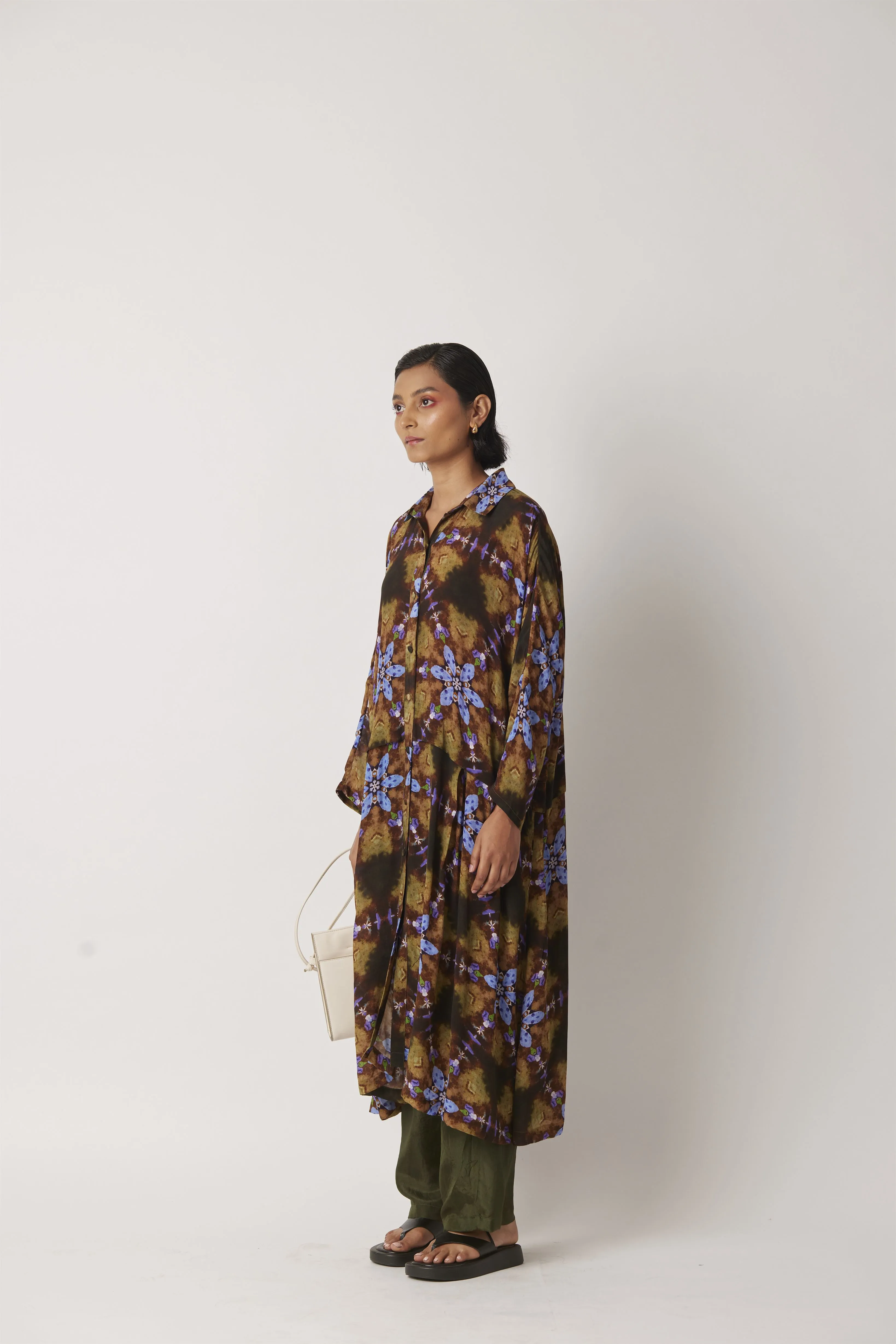 Summer Dress Shirt Silk Aardo Double Layered Print-Kaleidoscope-Fashion Edit-Yc14D-120 Yc14Kl-02-Yavi