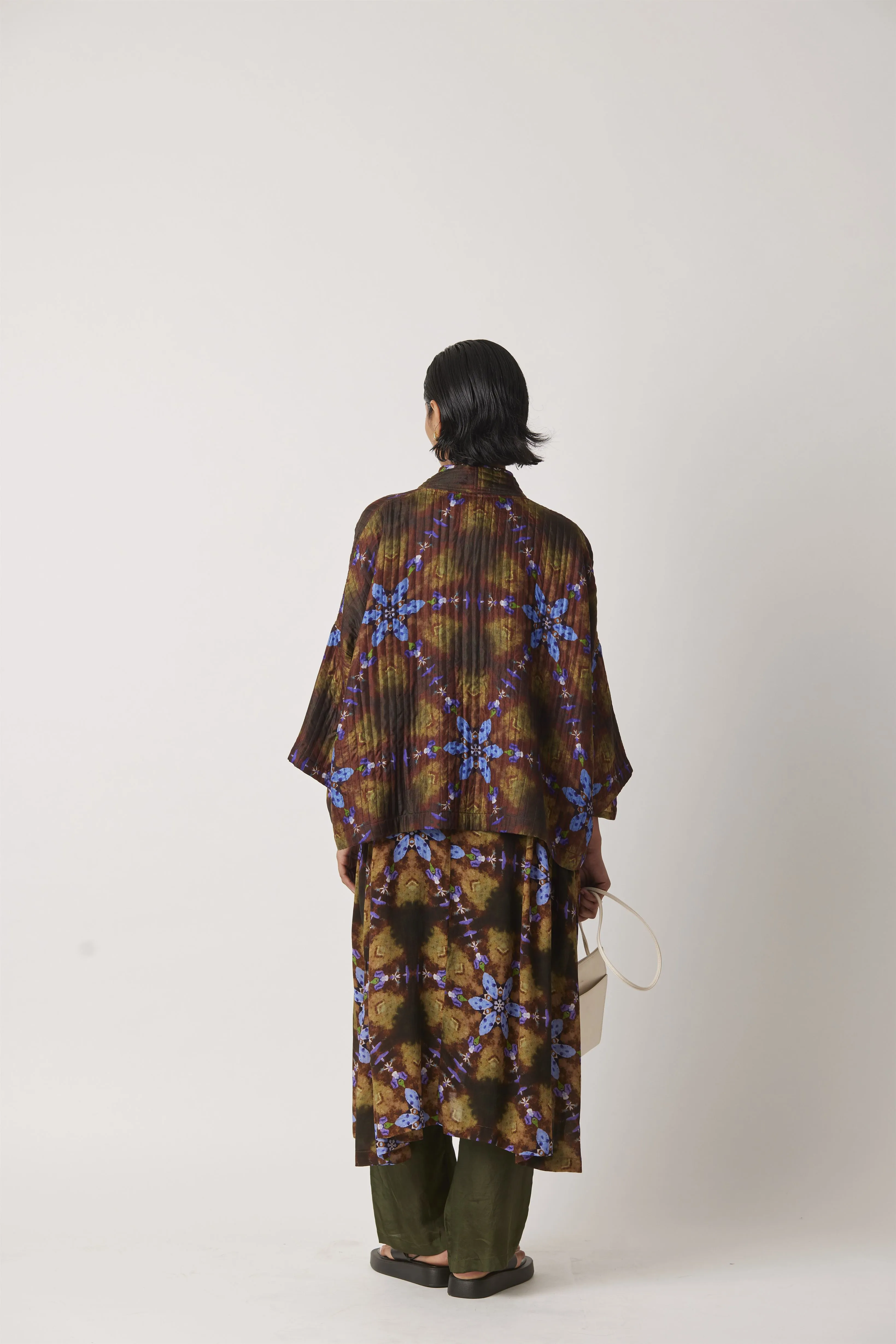 Summer Dress Shirt Silk Aardo Double Layered Print-Kaleidoscope-Fashion Edit-Yc14D-120 Yc14Kl-02-Yavi