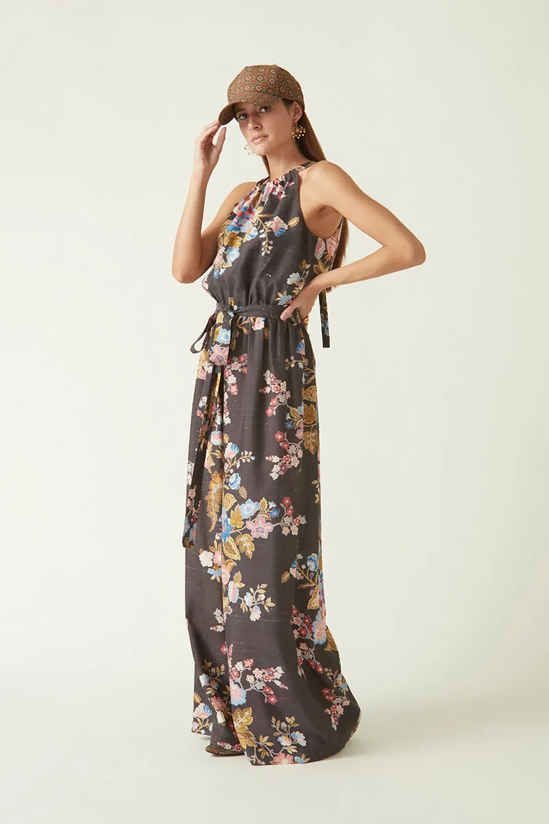 Summer Jumpsuit Linen Satin Printed-Fashion Edit Java 03A-2JV-13-Payal Pratap