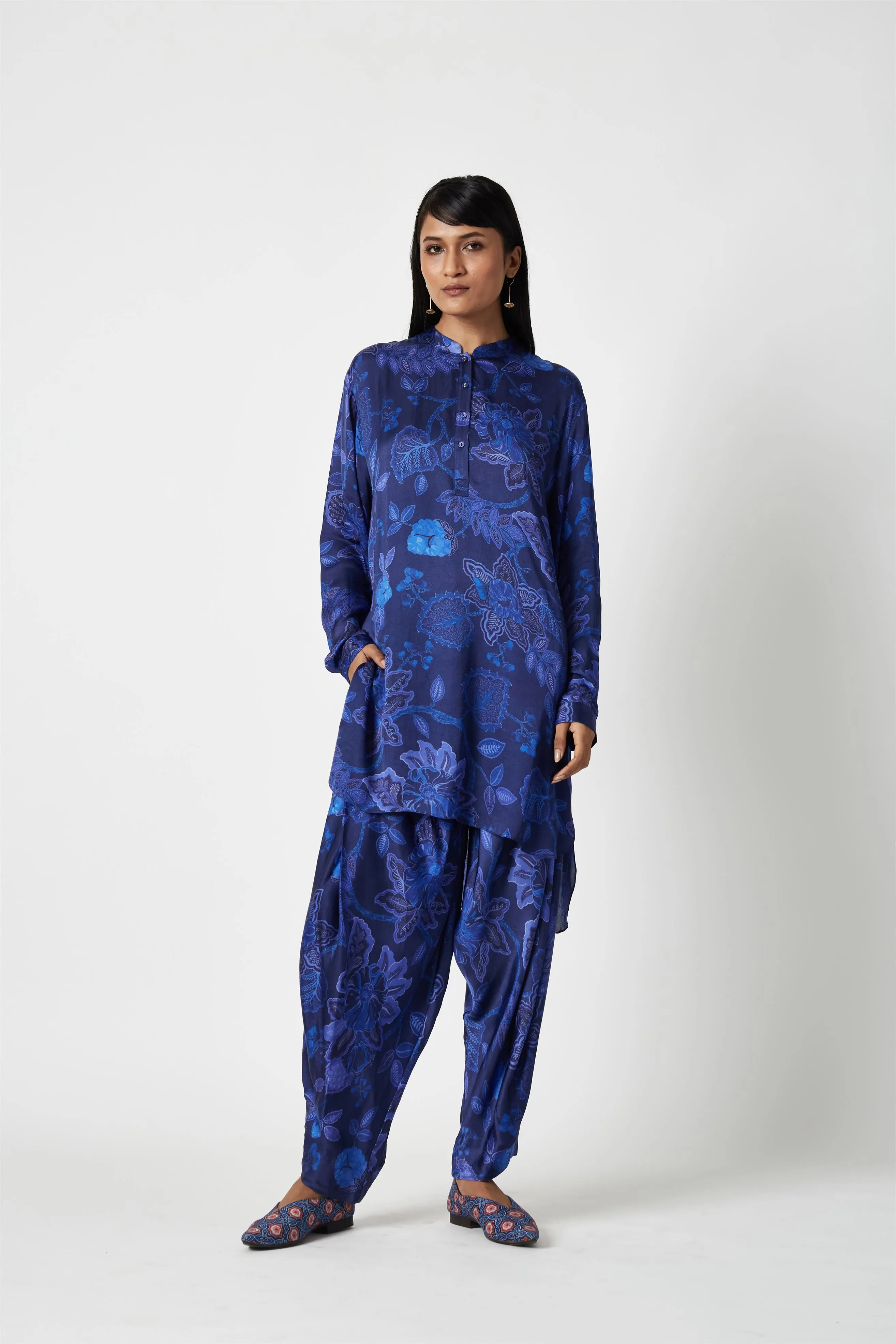 Summer Tunic Modal Satin Laki Printed-Fashion Edit Java 3-8JV-47B-Payal Pratap