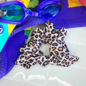 SWIM FABRIC Classic Leopard Scrunchie and Bow Collection