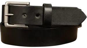 The Maverick: Men's Black Non Stitched Leather Belt - 1.50"