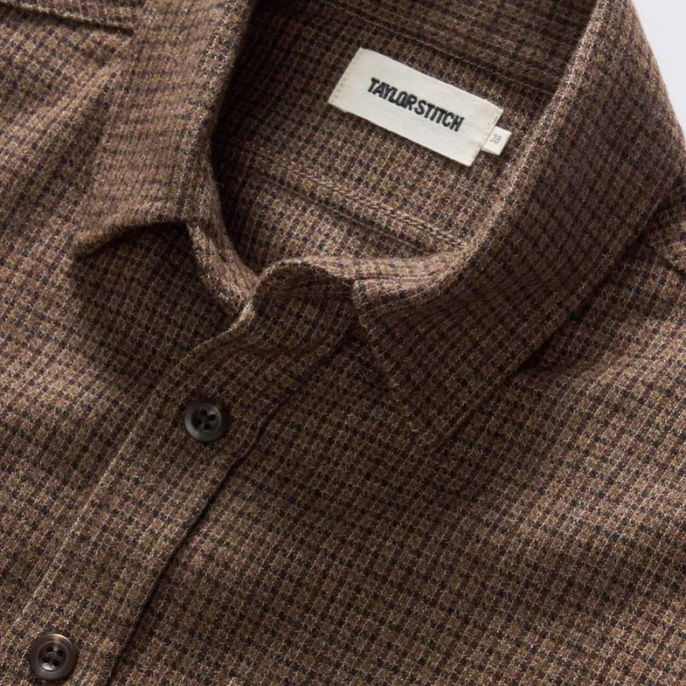 The Saddler Shirt | Burnt Caramel Check Wool